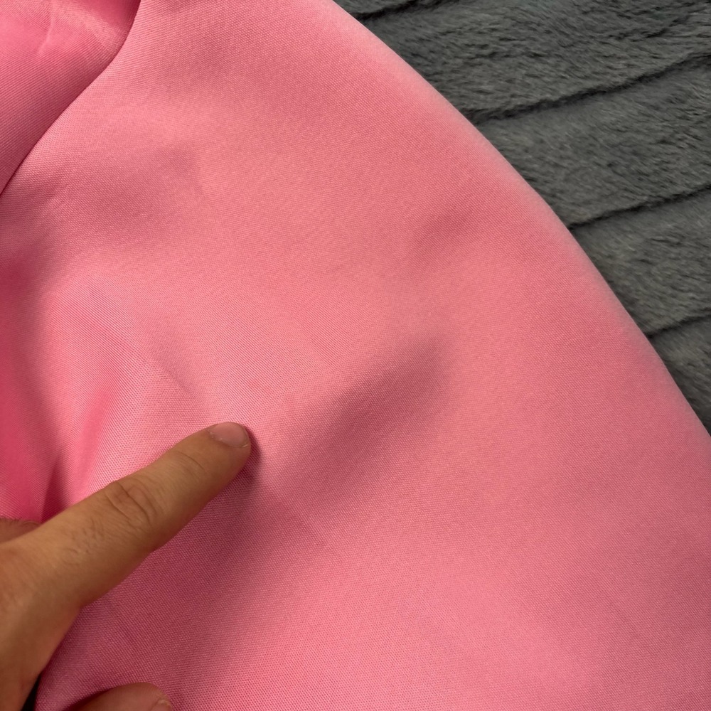 ASOS Pink and Red Colorblock Off Shoulder Puff Sleeve Mini Dress US 16 F100676 - Picture 7 of 9